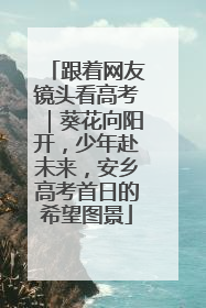 跟着网友镜头看高考｜葵花向阳开，少年赴未来，安乡高考首日的希望图景