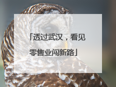 透过武汉，看见零售业闯新路