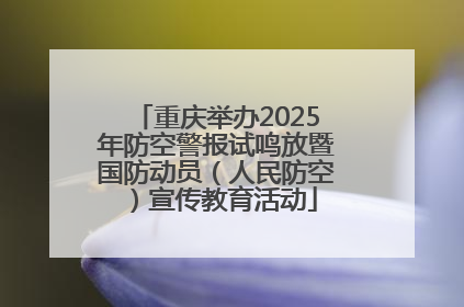 重庆举办2025年防空警报试鸣放暨国防动员（人民防空）宣传教育活动