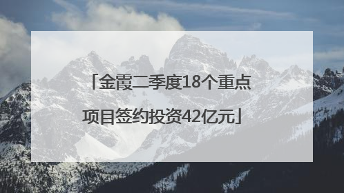 金霞二季度18个重点项目签约投资42亿元