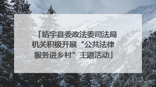 靖宇县委政法委司法局机关积极开展“公共法律服务进乡村”主题活动