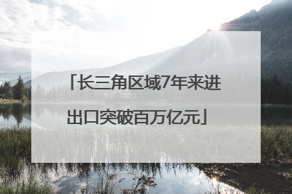 长三角区域7年来进出口突破百万亿元