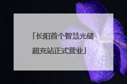 长阳首个智慧光储超充站正式营业