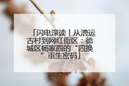 闪电深读丨从漕运古村到网红街区：德城区杨家圈的“四换”重生密码
