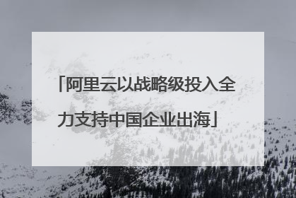 阿里云以战略级投入全力支持中国企业出海