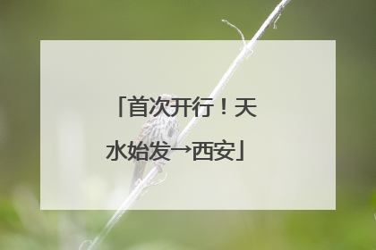 首次开行！天水始发→西安