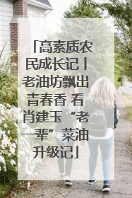 高素质农民成长记丨老油坊飘出青春香 看肖建玉“老一辈”菜油升级记