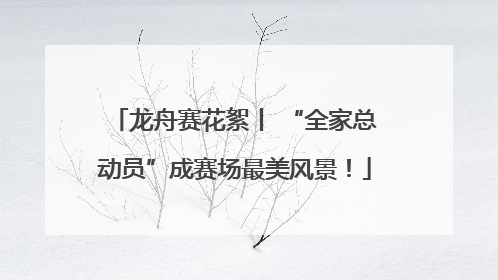 龙舟赛花絮丨 “全家总动员”成赛场最美风景！
