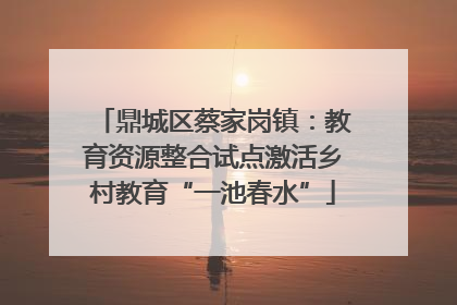 鼎城区蔡家岗镇：教育资源整合试点激活乡村教育“一池春水”