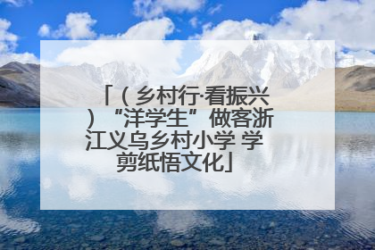 （乡村行·看振兴）“洋学生”做客浙江义乌乡村小学 学剪纸悟文化