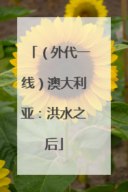 （外代一线）澳大利亚：洪水之后