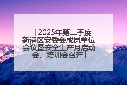 2025年第二季度新港区安委会成员单位会议暨安全生产月启动会、培训会召开