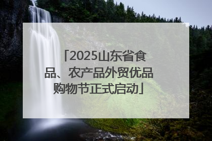 2025山东省食品、农产品外贸优品购物节正式启动