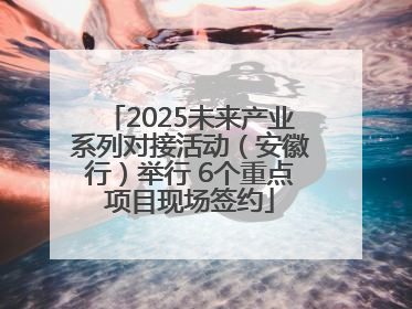 2025未来产业系列对接活动（安徽行）举行 6个重点项目现场签约